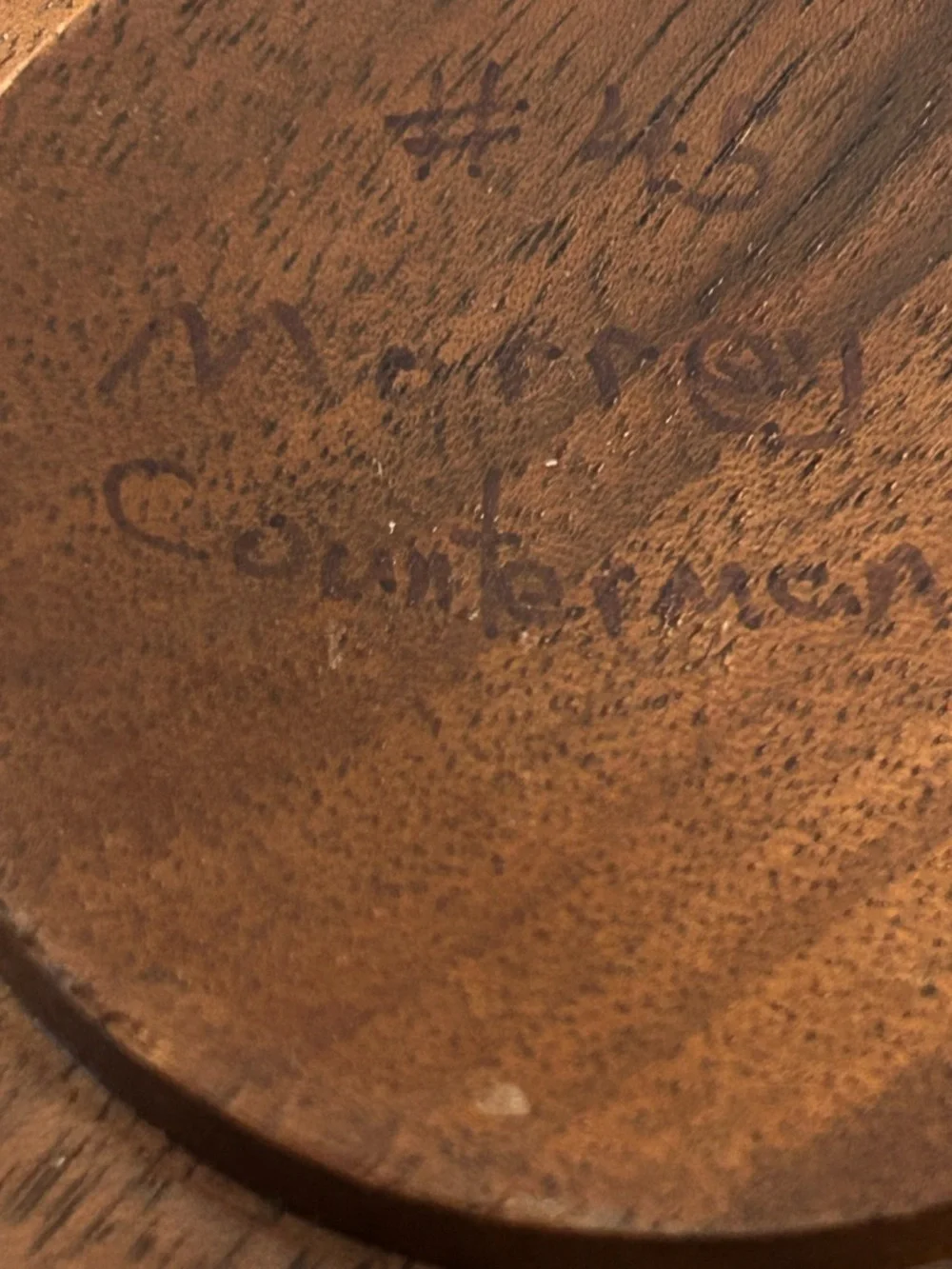 50%offw❤️ Hand Turned signed Wooden Bowl 6” Rustic Farmhouse #45counterman p05